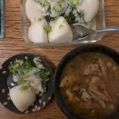 ミラノ風トリッパ　蕪のブロッコリー蟹あんかけ