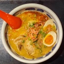 海老ラーメン専門店 えびそばゆたか@宇部市 の 「特製えび味噌らーめん」 #えびそばゆたか #特製えび味噌らーめん #オマール #天ぷらゆたか #オムライスユタカ #宇部市 #つけものいし