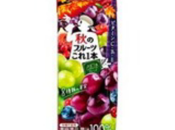 【2,200円】カゴメ 秋のフルーツこれ一本 ぶどう＆ミックスベリーブレンド リーフパック200ml紙パック×24本