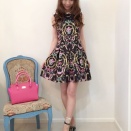 ロマンスドールワンピアントーニア柄70％OFF★マリーブラック40size残り1点になりました！