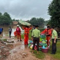 シュエジン市とビーリン町で大雨により洪水が発生
