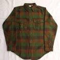 FREEWHEELERS / "BaldyGus" MECHANIC SHIRT (BOTTLE GREEN × KHAKI BROWN × DARK OLIVE DRAB)