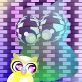 キイロフクロウと半透明フクロウ