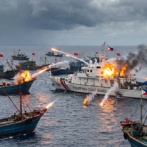 【速報】南沙諸島に中国の海上民兵船１００隻超が集結　フィリピン沿岸警備隊に火炎弾など