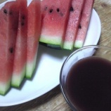 『今年初のスイカ・水ようかんと一緒に夏先取り』の画像