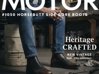 MOTORが手掛ける、手染めホースバットのサイドゴアブーツ