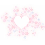 透け透けなサクラハート ハートの素材屋