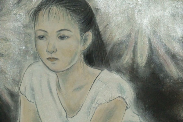月居和子　墨彩画『春色』 月居和子と墨彩画・南画 - 水墨画