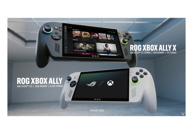Xbox向けの携帯ゲーム機“ROG XBOX ALLY”が発表。発売は2025年のホリデーシーズン。