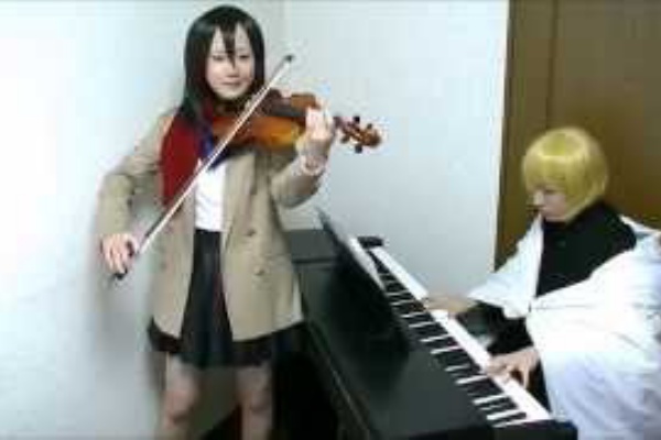 進撃 巨人中学校 Op 青春は花火のように ピアノ バイオリンカバー ピコピコ動画