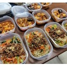 ビビンバ風？弁当とマーボー茄子豆腐丼（小）