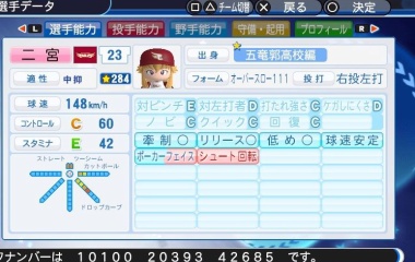 『二宮　飛鳥　パワプロ(2018版)』の画像