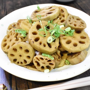 シンプルに♪れんこんのにんにく醤油煮込み