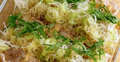 レンジで簡単！豚ともやしの薬味ぽん酢がけ