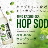 『遠野から、さわやかなホップの炭酸飲料「遠野風の丘 ホップソーダ」発売』の画像