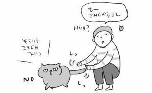 しれっと輪に つかず離れずな猫