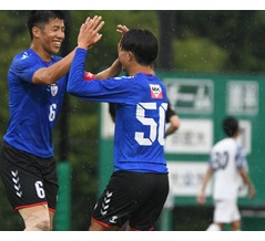 【サッカー部】田代紘の復帰弾、山村朔冬の2得点で関西選手権初戦突破！