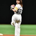 【勝利の女神】有名美女声優の内田真礼さん、ソフトバンク戦で始球式