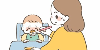 【理解不能】子がお腹を空かせて泣いていて、妻が離乳食をあげているんだけど鼻水でズルズルしてるのに、妻は次から次へと食べさせ続けていて…