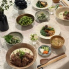 牛とろろ丼の夜ごはんと、元祖魔神さま