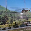 東宝自衛隊　大型照明灯車両＆三菱ジープ×３台＆ヘリH-19×２機　１／１５０モデル製作記