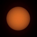 おひつじ座で輝くお月様（月齢24.2）＆今日の太陽面 ☆彡