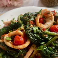 ちぢみほうれん草だからおいしい〜イカのインヅィミーノ