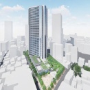 建築計画のお知らせ設置！白金高輪駅エリアの地上45階タワマン「三田五丁目西地区市街地再開発事業」の既存建物解体状況（2026.6.20）