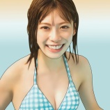 『東村芽依さんの似顔絵を描きました』の画像