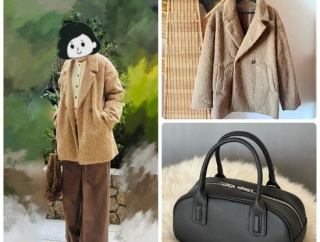 【PR】ふんわり暖かなシャギーコート&トレンド感のある横長フォルムのハンドバッグで、寒い冬も気分が上がる♪