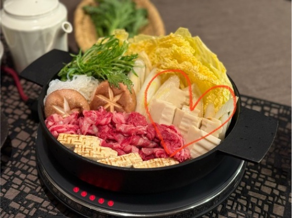 東海地方ご当地生麩「角麩」入りのすき焼きの夜ごはん