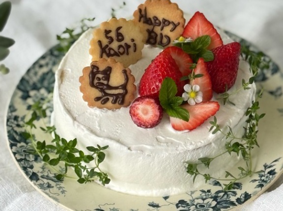 だんなさまシェフ作「56歳のお誕生日ケーキ」