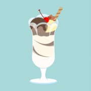 パフェのイラストフリー素材 ハートの素材屋