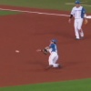 水野達稀 華麗な6-4-3のダブルプレー