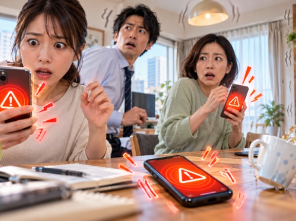 【速報】千島列島で地震発生！北海道から関東までスマホの緊急地震速報が一斉に鳴り響き騒然「心臓止まるかと思った」