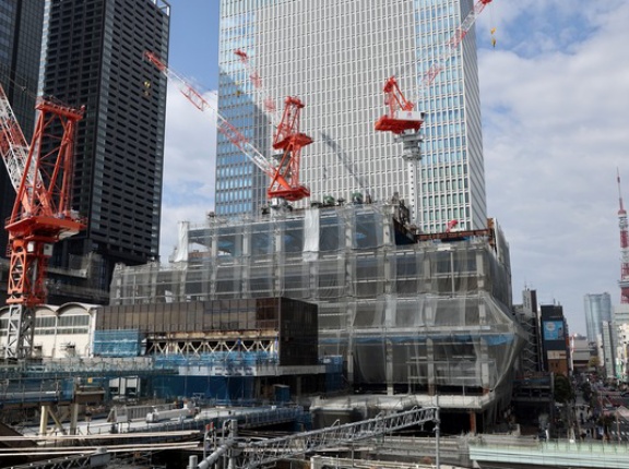 高さ約233m「世界貿易センタービルディング本館」の建設状況！低層部にアトレ、高層部にラッフルズ東京が入るオフィスビル（2025.3.2）