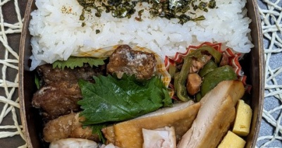 ピーマンと大葉やったぁ！～夫のお弁当292