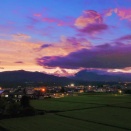 台風接近の富士山の夕景です(^^)