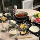 牛せり鍋の夜ごはん