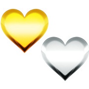 メダルコインのイラスト素材 金 銀 銅 ハートの素材屋