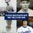 【MLB】1試合9出塁を達成した歴代メジャーリーガーの成績一覧がこちら