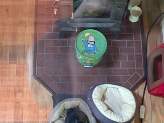 寝起きで