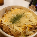 チーズ牛丼とカラメルプリン