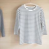 『無印良品ボーダー七部袖Tシャツの代わりを探しています』の画像