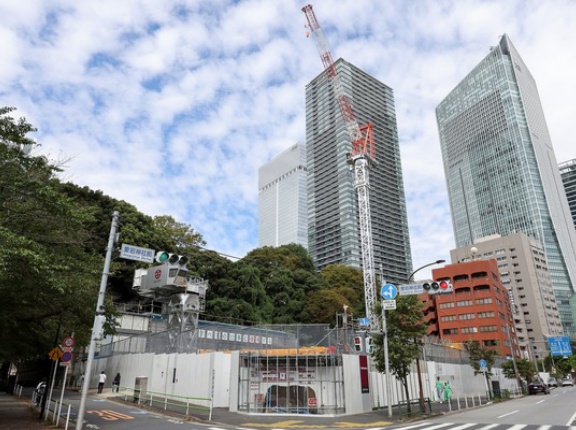 地上41階「プラウドタワー愛宕虎ノ門」の建設状況！2基目のタワークレーンが登場した野村不動産の分譲タワマン（2026.9.22）