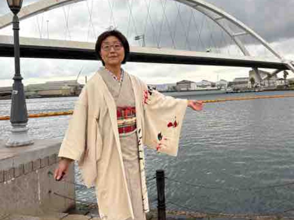 クリスマスにピッタリの吉野間道の帯