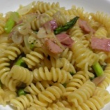 『アスパラガスとベーコンのパスタ』の画像