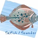『Right-eyed flounder＆Left-eyed flounder（右カレイと左ヒラメ）』の画像