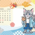 2026年9月カレンダー壁紙 29日は招き猫の日!運気アップの壁紙描いてみた