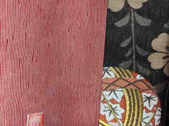 文楽公演初日は雨縞の江戸小紋で